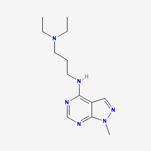 molecular formula C13H22N6 B2722574 N-[3-(diethylamino)propyl]-1-methyl-1H-pyrazolo[3,4-d]pyrimidin-4-amine CAS No. 869072-50-4