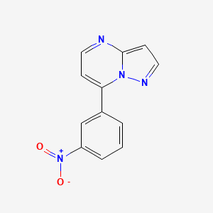 molecular formula C12H8N4O2 B2722598 7-(3-Nitrophenyl)pyrazolo[1,5-a]pyrimidine CAS No. 832740-68-8