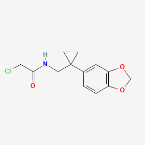 N-[[1-(1,3-Benzodioxol-5-yl)cyclopropyl]methyl]-2-chloroacetamide