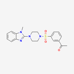 1-[3-[4-(1-Methylbenzimidazol-2-yl)piperazin-1-yl]sulfonylphenyl]ethanone
