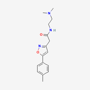 molecular formula C16H21N3O2 B2722653 N-[2-(dimethylamino)ethyl]-2-[5-(4-methylphenyl)-1,2-oxazol-3-yl]acetamide CAS No. 953246-83-8