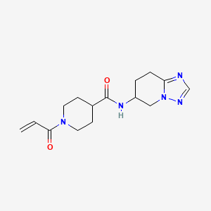 B2722664 1-Prop-2-enoyl-N-(5,6,7,8-tetrahydro-[1,2,4]triazolo[1,5-a]pyridin-6-yl)piperidine-4-carboxamide CAS No. 2361896-43-5