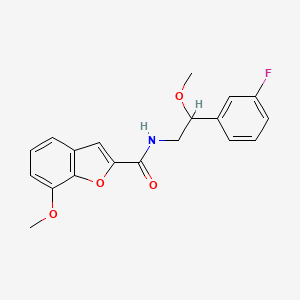 molecular formula C19H18FNO4 B2722669 N-[2-(3-fluorophenyl)-2-methoxyethyl]-7-methoxy-1-benzofuran-2-carboxamide CAS No. 1796949-55-7