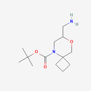 molecular formula C13H24N2O3 B2722714 Tert-butyl 7-(aminomethyl)-8-oxa-5-azaspiro[3.5]nonane-5-carboxylate CAS No. 2167527-68-4