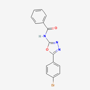 molecular formula C15H10BrN3O2 B2722715 N-[5-(4-bromophenyl)-1,3,4-oxadiazol-2-yl]benzamide CAS No. 126631-01-4