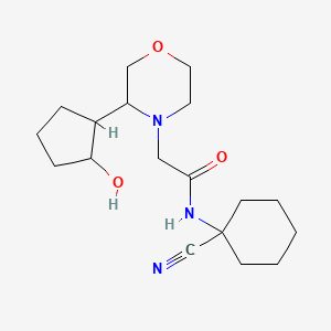 molecular formula C18H29N3O3 B2722726 N-(1-Cyanocyclohexyl)-2-[3-(2-hydroxycyclopentyl)morpholin-4-yl]acetamide CAS No. 2108404-20-0