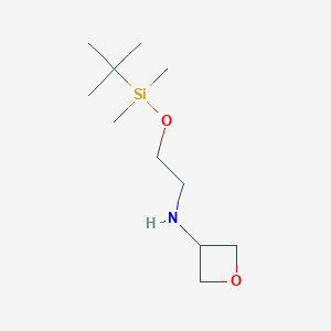 molecular formula C11H25NO2Si B2722729 N-[2-[tert-butyl(dimethyl)silyl]oxyethyl]oxetan-3-amine CAS No. 1616924-64-1