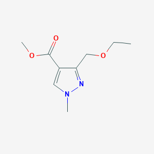 molecular formula C9H14N2O3 B2722741 Methyl 3-(ethoxymethyl)-1-methylpyrazole-4-carboxylate CAS No. 1975118-61-6