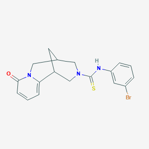 molecular formula C18H18BrN3OS B2722773 N-(3-bromophenyl)-6-oxo-7,11-diazatricyclo[7.3.1.0^{2,7}]trideca-2,4-diene-11-carbothioamide CAS No. 399001-94-6