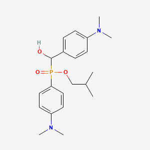 molecular formula C21H31N2O3P B2722797 Isobutyl (4-(dimethylamino)phenyl)((4-(dimethylamino)phenyl)(hydroxy)methyl)phosphinate CAS No. 476327-12-5