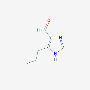 molecular formula C7H10N2O B2722803 1h-Imidazole-5-carboxaldehyde, 4-propyl- CAS No. 97749-72-9