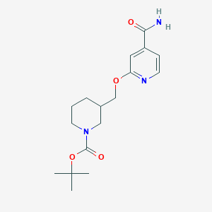 molecular formula C17H25N3O4 B2722816 Tert-butyl 3-{[(4-carbamoylpyridin-2-yl)oxy]methyl}piperidine-1-carboxylate CAS No. 2380087-35-2