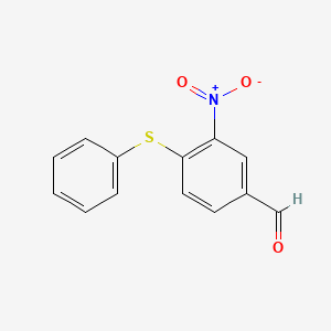 molecular formula C13H9NO3S B2722851 3-Nitro-4-(phenylsulfanyl)benzenecarbaldehyde CAS No. 69054-34-8