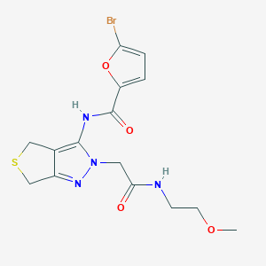 5-bromo-N-(2-(2-((2-methoxyethyl)amino)-2-oxoethyl)-4,6-dihydro-2H-thieno[3,4-c]pyrazol-3-yl)furan-2-carboxamide