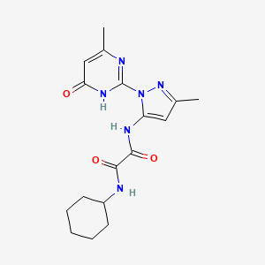 N1-cyclohexyl-N2-(3-methyl-1-(4-methyl-6-oxo-1,6-dihydropyrimidin-2-yl)-1H-pyrazol-5-yl)oxalamide