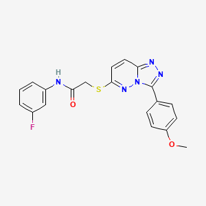 N-(3-fluorophenyl)-2-((3-(4-methoxyphenyl)-[1,2,4]triazolo[4,3-b]pyridazin-6-yl)thio)acetamide
