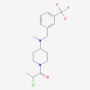2-Chloro-1-[4-[methyl-[[3-(trifluoromethyl)phenyl]methyl]amino]piperidin-1-yl]propan-1-one