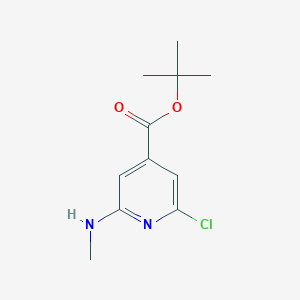 molecular formula C11H15ClN2O2 B2722903 Tert-butyl 2-chloro-6-(methylamino)pyridine-4-carboxylate CAS No. 2248371-45-9