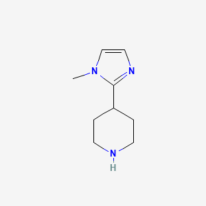 molecular formula C9H15N3 B2722920 4-(1-Methyl-1H-imidazol-2-yl)piperidine CAS No. 1084976-68-0