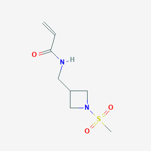 molecular formula C8H14N2O3S B2722923 N-[(1-methanesulfonylazetidin-3-yl)methyl]prop-2-enamide CAS No. 2094451-49-5