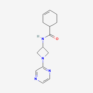 molecular formula C14H18N4O B2722926 N-[1-(pyrazin-2-yl)azetidin-3-yl]cyclohex-3-ene-1-carboxamide CAS No. 2415516-57-1