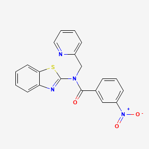 B2722980 N-(benzo[d]thiazol-2-yl)-3-nitro-N-(pyridin-2-ylmethyl)benzamide CAS No. 898350-85-1