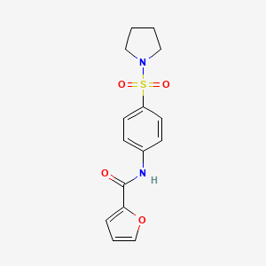 molecular formula C15H16N2O4S B2722987 N-[4-(PYRROLIDINE-1-SULFONYL)PHENYL]FURAN-2-CARBOXAMIDE CAS No. 349627-22-1
