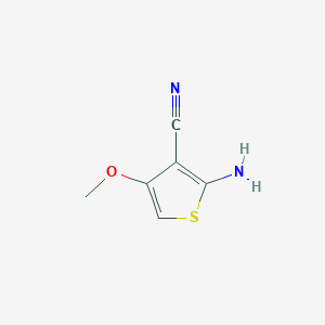 molecular formula C6H6N2OS B027230 2-Amino-4-methoxythiophene-3-carbonitrile CAS No. 104366-22-5
