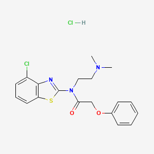 molecular formula C19H21Cl2N3O2S B2723005 N-(4-chlorobenzo[d]thiazol-2-yl)-N-(2-(dimethylamino)ethyl)-2-phenoxyacetamide hydrochloride CAS No. 1216755-87-1