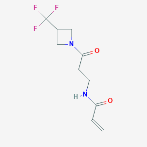 molecular formula C10H13F3N2O2 B2723053 N-[3-Oxo-3-[3-(trifluoromethyl)azetidin-1-yl]propyl]prop-2-enamide CAS No. 2202157-15-9