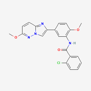 2-chloro-N-(2-methoxy-5-(6-methoxyimidazo[1,2-b]pyridazin-2-yl)phenyl)benzamide