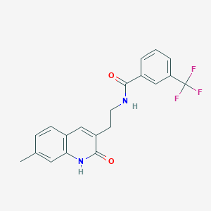 N-[2-(7-methyl-2-oxo-1H-quinolin-3-yl)ethyl]-3-(trifluoromethyl)benzamide