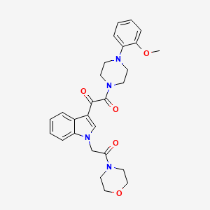 1-(4-(2-methoxyphenyl)piperazin-1-yl)-2-(1-(2-morpholino-2-oxoethyl)-1H-indol-3-yl)ethane-1,2-dione