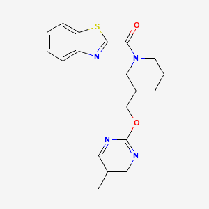 1,3-Benzothiazol-2-yl-[3-[(5-methylpyrimidin-2-yl)oxymethyl]piperidin-1-yl]methanone