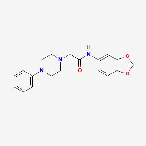 N-Benzo[D]1,3-dioxolen-5-YL-2-(4-phenylpiperazinyl)ethanamide