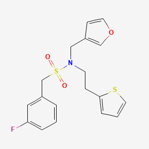 1-(3-fluorophenyl)-N-(furan-3-ylmethyl)-N-(2-(thiophen-2-yl)ethyl)methanesulfonamide