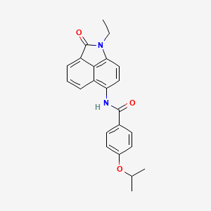 molecular formula C23H22N2O3 B2723086 N-(1-ethyl-2-oxo-1,2-dihydrobenzo[cd]indol-6-yl)-4-isopropoxybenzamide CAS No. 684232-38-0