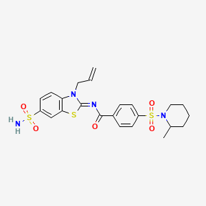 (Z)-N-(3-allyl-6-sulfamoylbenzo[d]thiazol-2(3H)-ylidene)-4-((2-methylpiperidin-1-yl)sulfonyl)benzamide