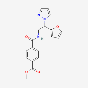 methyl 4-((2-(furan-2-yl)-2-(1H-pyrazol-1-yl)ethyl)carbamoyl)benzoate