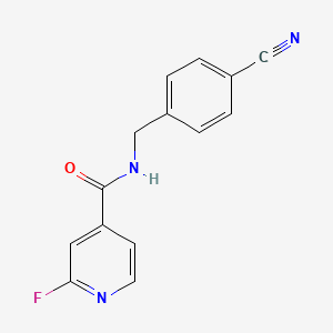 molecular formula C14H10FN3O B2723093 N-[(4-cyanophenyl)methyl]-2-fluoropyridine-4-carboxamide CAS No. 1292761-71-7