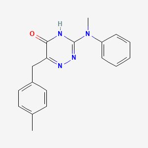 3-(methyl(phenyl)amino)-6-(4-methylbenzyl)-1,2,4-triazin-5(4H)-one