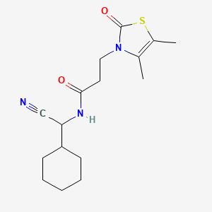 molecular formula C16H23N3O2S B2723100 N-[Cyano(cyclohexyl)methyl]-3-(4,5-dimethyl-2-oxo-1,3-thiazol-3-YL)propanamide CAS No. 1436107-34-4