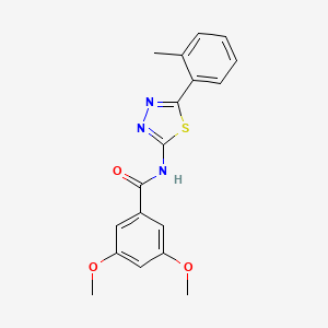 3,5-dimethoxy-N-(5-(o-tolyl)-1,3,4-thiadiazol-2-yl)benzamide