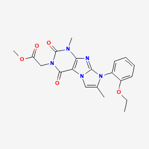 molecular formula C20H21N5O5 B2723105 methyl 2-[8-(2-ethoxyphenyl)-1,7-dimethyl-2,4-dioxo-1H,2H,3H,4H,8H-imidazo[1,2-g]purin-3-yl]acetate CAS No. 899726-88-6