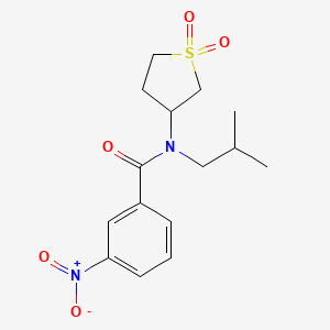 molecular formula C15H20N2O5S B2723106 N-(1,1-dioxo-1lambda6-thiolan-3-yl)-N-(2-methylpropyl)-3-nitrobenzamide CAS No. 874788-37-1