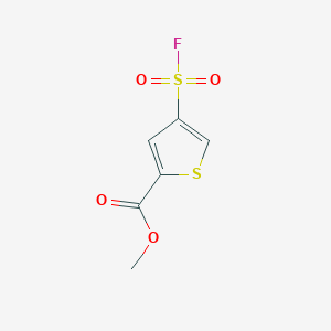 molecular formula C6H5FO4S2 B2723109 Methyl 4-(fluorosulfonyl)thiophene-2-carboxylate CAS No. 1936676-11-7