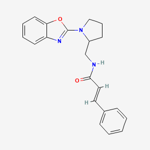 N-((1-(benzo[d]oxazol-2-yl)pyrrolidin-2-yl)methyl)cinnamamide