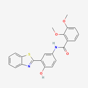 molecular formula C22H18N2O4S B2723128 N-[3-(1,3-benzothiazol-2-yl)-4-hydroxyphenyl]-2,3-dimethoxybenzamide CAS No. 941890-19-3