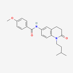 molecular formula C22H26N2O3 B2723159 N-(1-isopentyl-2-oxo-1,2,3,4-tetrahydroquinolin-6-yl)-4-methoxybenzamide CAS No. 941905-97-1