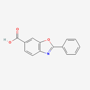 molecular formula C14H9NO3 B2723164 2-Phenylbenzo[d]oxazole-6-carboxylic acid CAS No. 594839-90-4